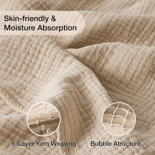 ☁️ Couverture en mousseline 100 % coton
