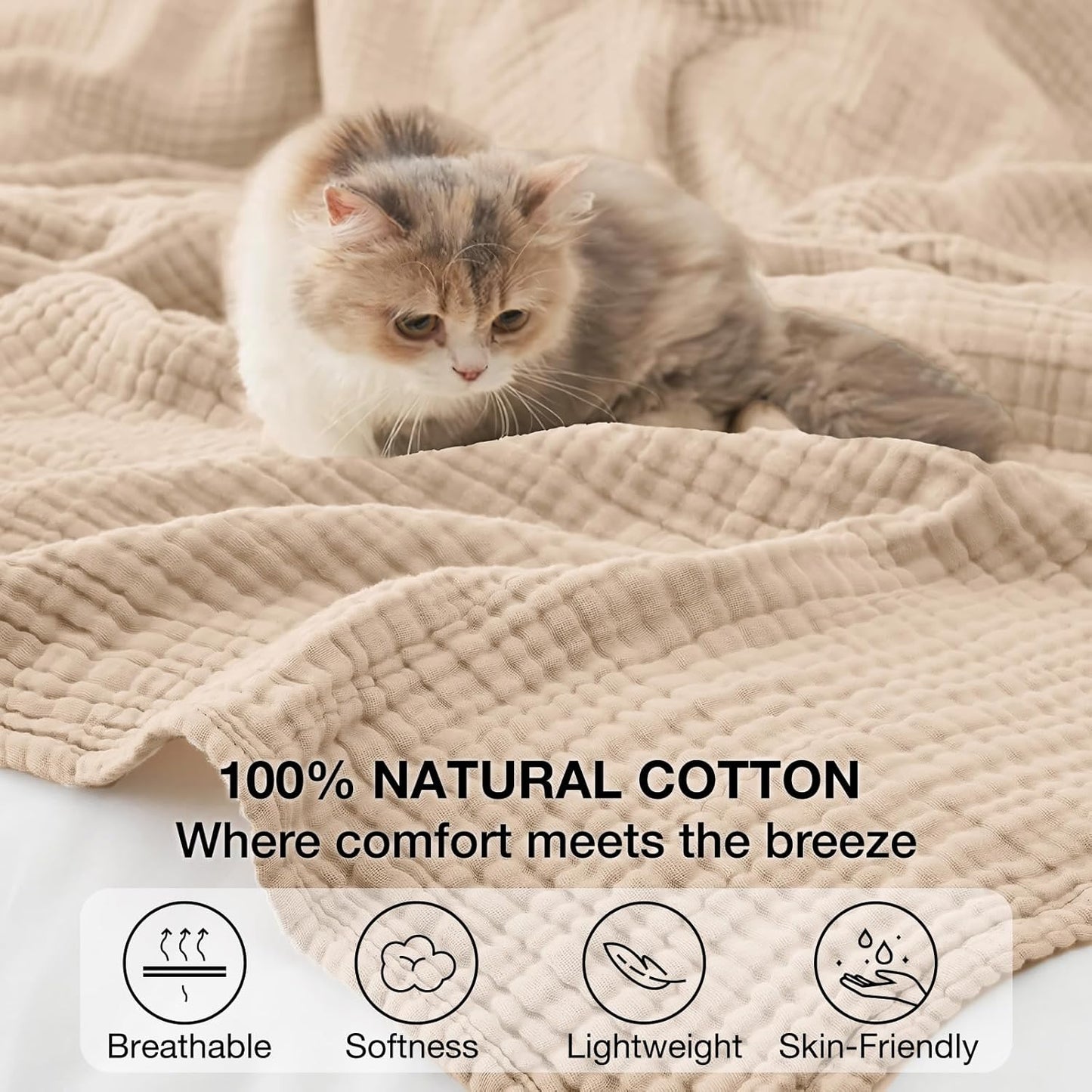 100% Cotton Muslin Blanket