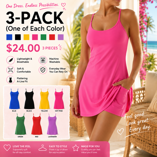 🔥Plush Backless Active Dress-Easy Peezy Edition