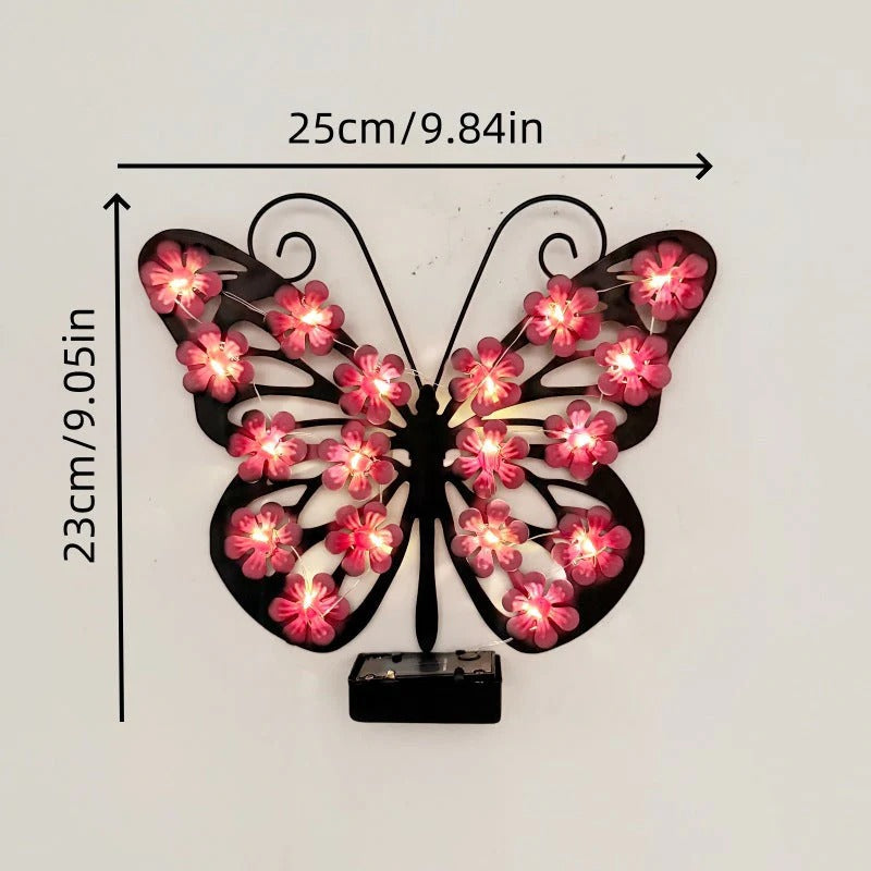 ✨Solar Lights Outdoor Metal Butterfly Wall Decor