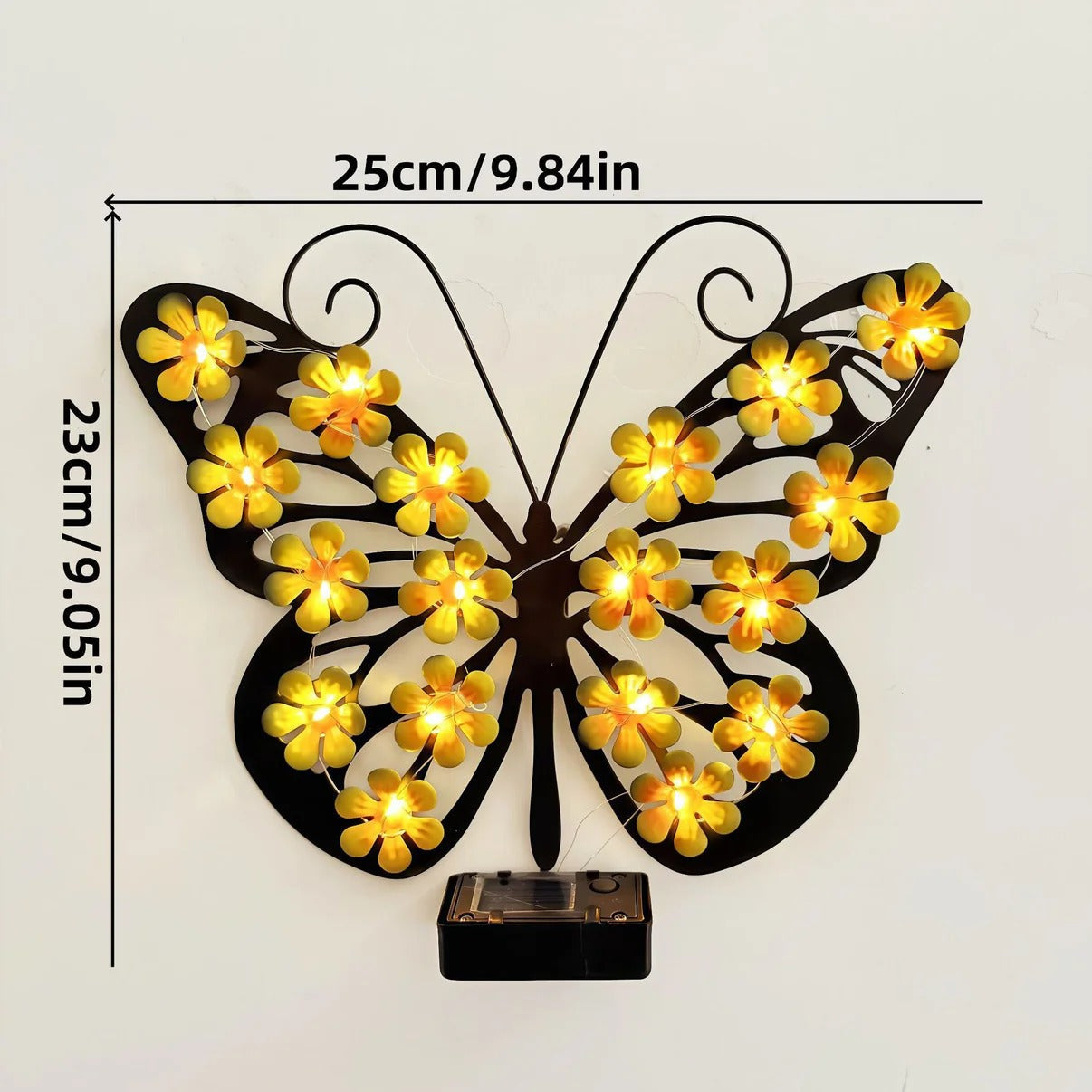 ✨Solar Lights Outdoor Metal Butterfly Wall Decor